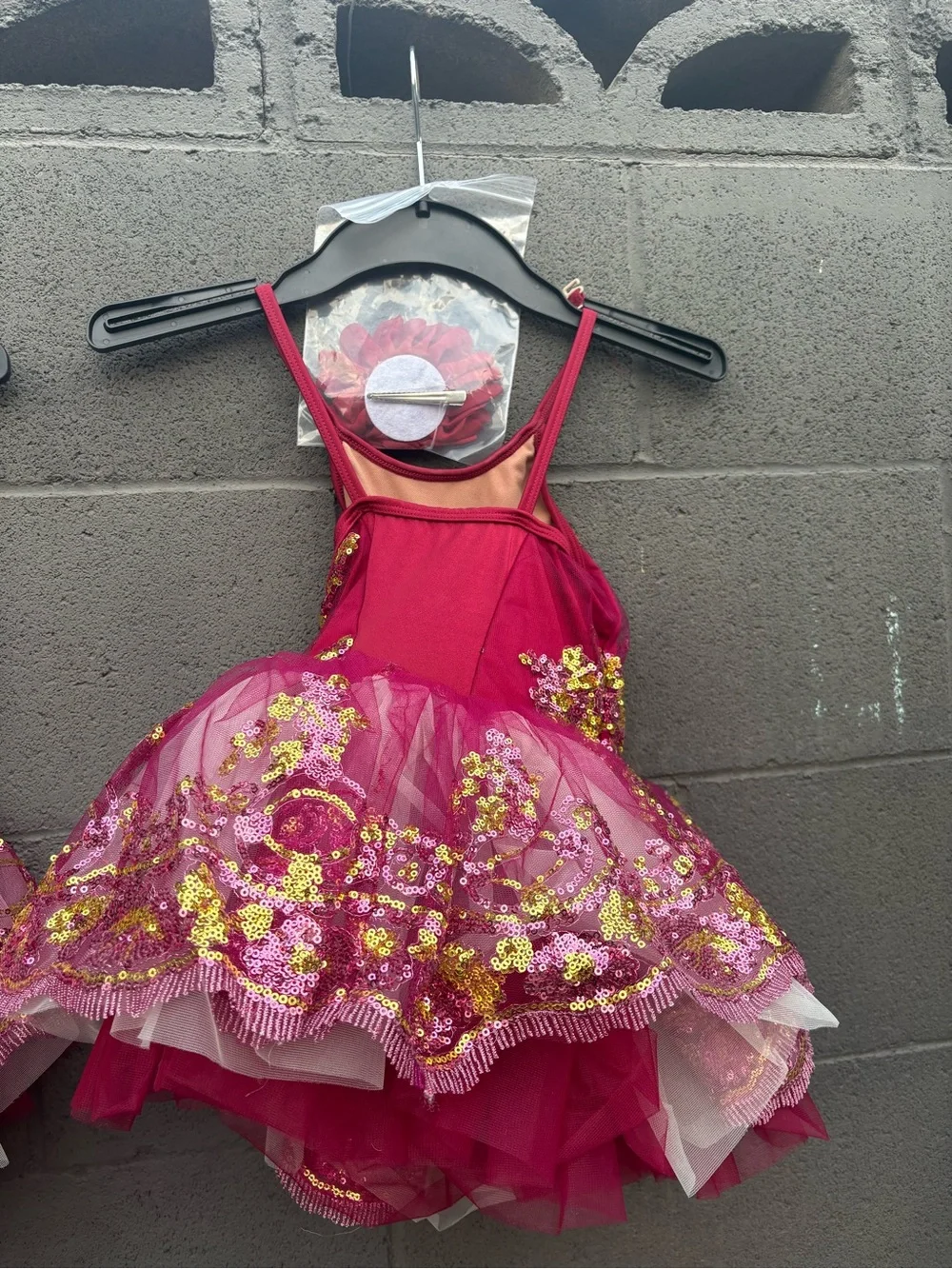 Revolution Dancewear Magenta Sequin Girls Ballet Costume